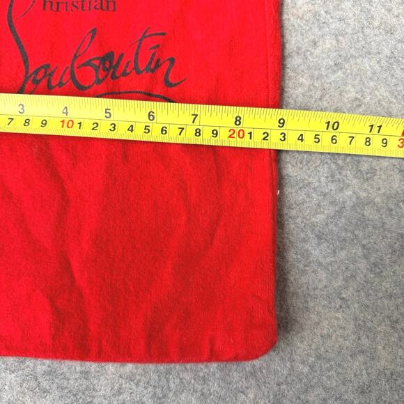 Authentic Christian Louboutin Red Dust Bag Drawstring Storage 9"x14" - Picture 5 of 6